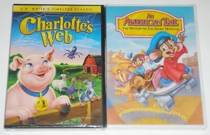 Kid DVD Lot - Charlotte's Web An American Tail Mystery of the Night Monster NEW - Picture 1 of 1