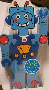 Landa Kade Fair Trade Robot 7 Pc Jigsaw Puzzle - Imagen 1 de 1