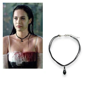 💋🔪 Gargantilla de cristal negra hecha a mano inspirada en Jennifer’s Body, Jennifer Check - Imagen 1 de 11