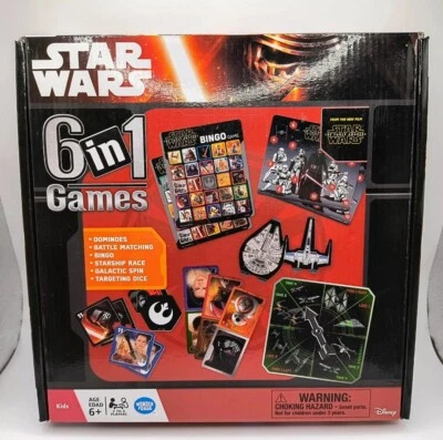 Disney Star Wars 6 In 1 Games, Dominoes, Battle Matching, Bingo, Starship Race.  - Image 1 of 4