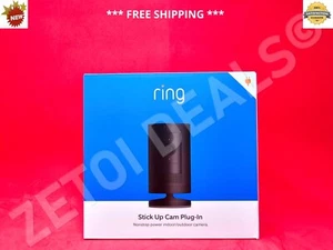 *BRAND NEW* Ring Stick Up Cam Wired INDOOR/OUTDOOR 1080p Security Camera - Black - Picture 1 of 5