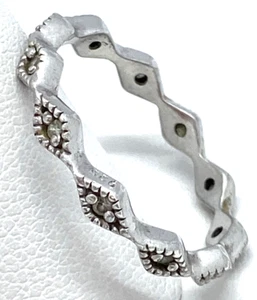 Sterling Silber / 925 & Zirkonia Bandring Größe 8 - Bild 1 von 9