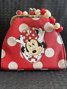 MINNIE MOUSE Girls Purse NEW Beaded Handle Cute! - Picture 1 of 9