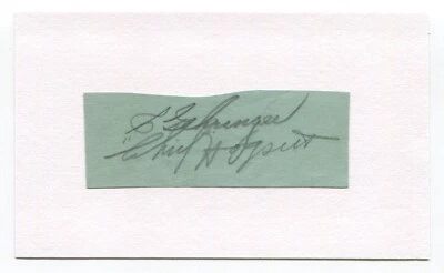 Charlie Gehringer & Chief Hogsett Signed Cut Index Card Autographed Baseball HOF - Image 1 of 2