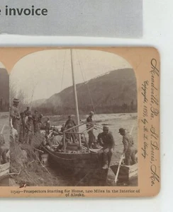 Prospectors starting for Home AK Alaska Keystone Stereoview - Picture 1 of 2