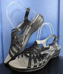 Sandalias cómodas Bare Traps Jabber negras con tiras 10M, usadas en excelente estado - Imagen 1 de 8