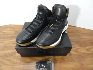 Chicle Under Armour UA Curry 1 Lux Cuero Medio Negro Blanco Talla 11 - Imagen 1 de 8