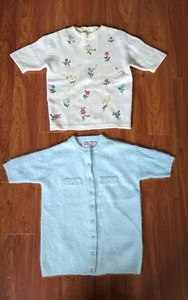 Suéteres de lana vintage camisas para mujer SM 34/36 corderos angora S/S Banff Barbara Lee - Imagen 1 de 20