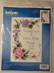 Wedding Floral Mini Counted Cross Stitch Kit 5"X7" New - Picture 1 of 2