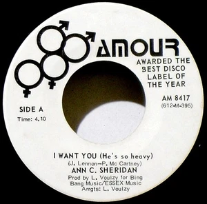 ANN C. SHERIDAN - FUNK SOUL DISCO  -  I WANT YOU (HE'S SO HEAVY) - Picture 1 of 2