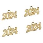 50Pcs Golden 2024 Year Charms Pendant  Graduation Cap Charms  New Years
