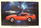 Corvette 1984 1953 Post Card GM Dealer Sales Promo Promotional C4 advertising