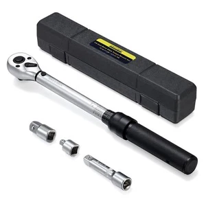 3/8inch Drive Click Torque Wrench Dualdirection Adjustable Torque Wrench Set Wit - Picture 1 of 9