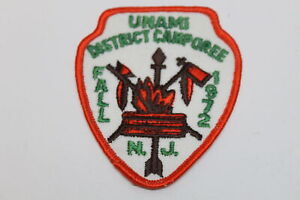 Vintage 1972 Unami District Fall Camporee Boy Scout Patch BSA 