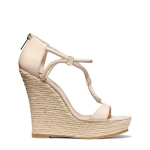 $650 Michael Kors Collection Sandals Espadrilles Sherie Wedge 39.5 Slingbacks - Picture 1 of 9