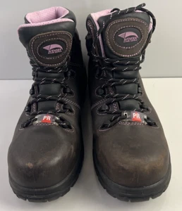 Botas de trabajo impermeables Avenger Framer marrón/lila con puntera de acero para mujer - 7,5 M - Imagen 1 de 16