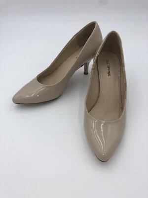 CALL IT SPRING Womens’ Nude Faux Patent Leather 3.25” Heel/Pumps ~ Sz 8 - Image 1 of 4