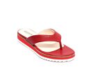 Cristina Elle 001c Red White Leather Thong Platform Flats Sandals 41 / US 11