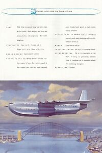 Saunders Roe Saro Princess SR.45 Flying Boat Raport techniczny i broszura Ex Rare