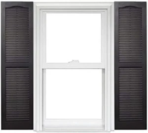 Persiane in vinile Homeside Open Louver (1 paio) 14-1/2 pollici X 35 pollici - 050 Nero - Foto 1 di 3