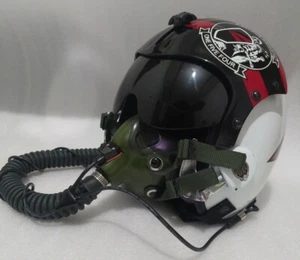 HGU-33 CASCO PILOTA CACCIA NOTTURNO NERO CON OSSIGENO MBU-14 (REPLICA) - Foto 1 di 13