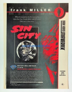 Sin City Dark Horse Comics 1999 Frank Miller  Print Magazine Ad Poster ADVERT - Picture 1 of 2
