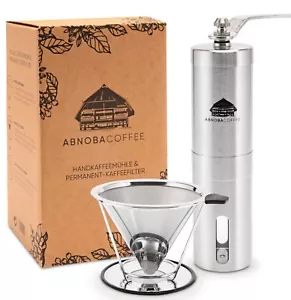 Abnoba Coffee Set Manuelle Kaffeemühle Edelstahl + Permanent Filter Camping - Bild 1 von 5