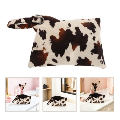  Brown Cow Print Clutch Bag Women Small Evening Purse Cute Animal Pattern Wallet - Image 1 of 4