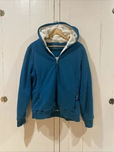 LL Bean Sherpa gefütterter Damen-Hoodie mit Reißverschluss XL türkisblau gebraucht, in einwandfreiem Zustand - Bild 1 von 10