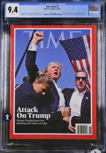 Time Magazine Attack On Trump Vol 204 #3 August 5, 2024 CGC 9.4 Fist Pump (C) - Picture 1 of 2