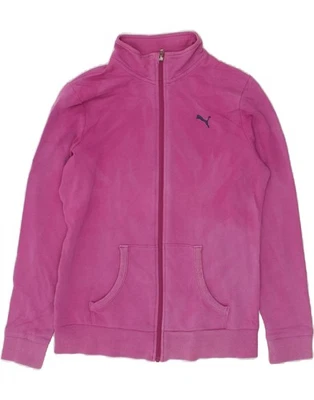 PUMA Womens Tracksuit Top Jacket UK 12 Medium  Pink Cotton BN04 - Image 1 of 3