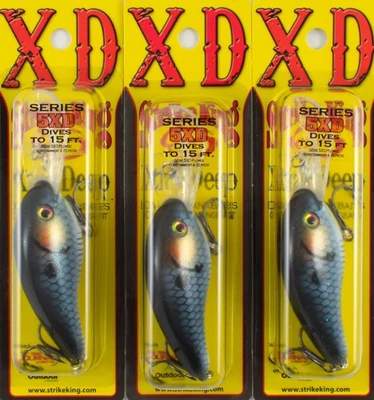 (LOTE DE 3) STRIKE KING PRO MODELO SERIE 5XD 5/8OZ HC5XD-690 BLEU SHAD B8228 Foto 1 de 3