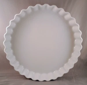 Pillivuyt Culinaire White Ceramic 11-1/4" Quiche Dish - Very Nice! - Picture 1 of 4