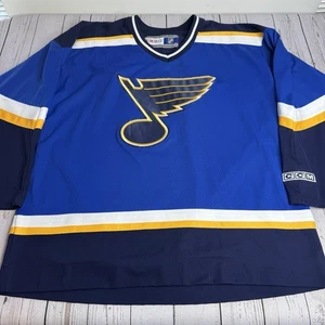 Vintage CCM 2000s NHL St Louis Blues Stitched Hockey Jersey Blue Mens XL - Picture 1 of 11