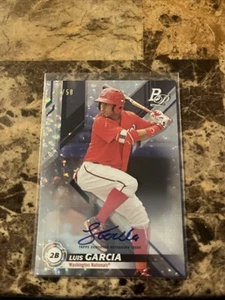 2019 Bowman Platinum Luis Garcia Autograph 33/50 - Picture 1 of 4