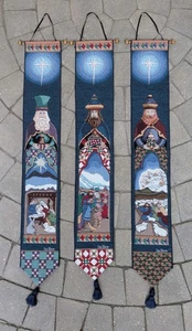 Jim Shore Three Kings Tapestry Bell Pulls Wall Hanging Christmas Wise Men 41” - Picture 1 of 12