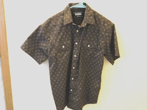 Camicia Rock & Roll Denim Ragazzo Taglia XL Pearl Snap Western Manica Corta - Usata in Ottime Condizioni - Foto 1 di 3