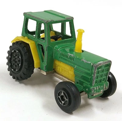 Majorette 208 Tracteur Vert Jaune 1/65 Vintage Diecast France – Playwear - Photo 1/3