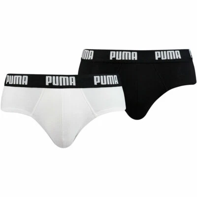 2 Men's Puma Stretch Cotton Briefs With Logoed External Elastic -521030001 - Image 1 of 4