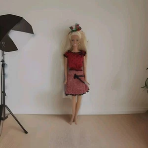 1999 Weihnachten Barbie Puppe Holiday Outfit blaue Augen Gelenkarme 1998 Kopf - Bild 1 von 5