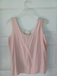 Transition Pink 100% Silk Sleeveless Blouse Top Reversible Size M Style 5055 - Picture 1 of 17
