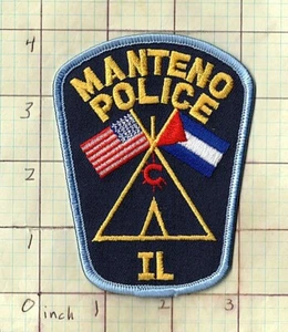 Manteno Illinois bandiere bg37 toppa polizia - Foto 1 di 1