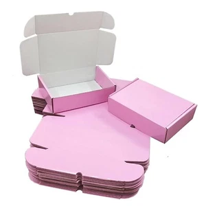 Shiny Gloss Postal Mailing Coloured Cardboard Die Cut Boxes With Tuck In Flaps - Picture 1 of 5