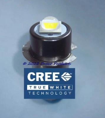 DRACO PRODUCTS Cree LED 10W BULB Upgrade for Flashlight 4-Cell 4.8V-6V NiCad or NiMH or ALK