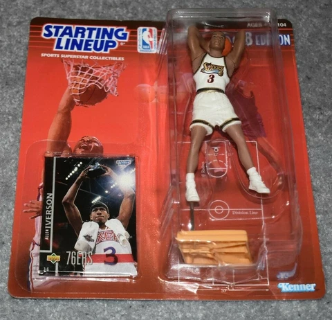 PHILADELPHIA 76ERS ALLEN IVERSON #3 NBA BASKETBALL STARTING LINEUP 1998 EDITION Cover