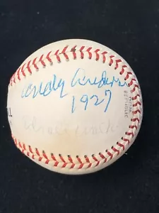 Andy Anderson ‘1927’ & Edsall Walker Negro Leaguers SIGNED Cooperstown Baseball - Picture 1 of 6