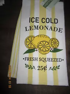 Summer Lemon Kitchen Towel 2 Pack Absorbent Dish Hand Drying FREE SHIPPING 15x25 - Picture 1 of 5