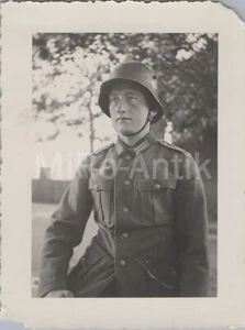 Foto, Inf. Regt. Münster, Soldat mit Hörnerhelm, 1935 XT55079 - Bild 1 von 2