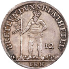 1755 IBH German States Brunswick Calenberg Hannover Wildman 1/3 Taler PCGS AU 55