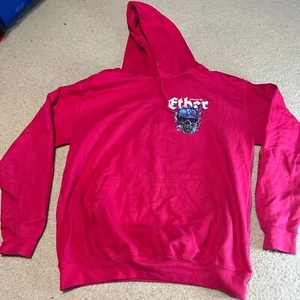 Runtz Return of the Ether Logo Graphic Print Pink Hoodie Sweatshirt Size L - Picture 1 of 6